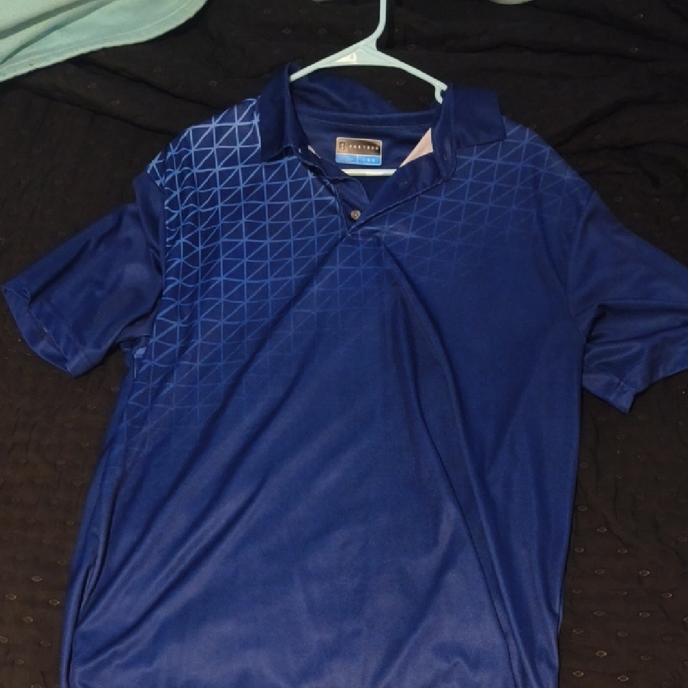 PGA Tour Men's Geometric Navy Polo Shirt